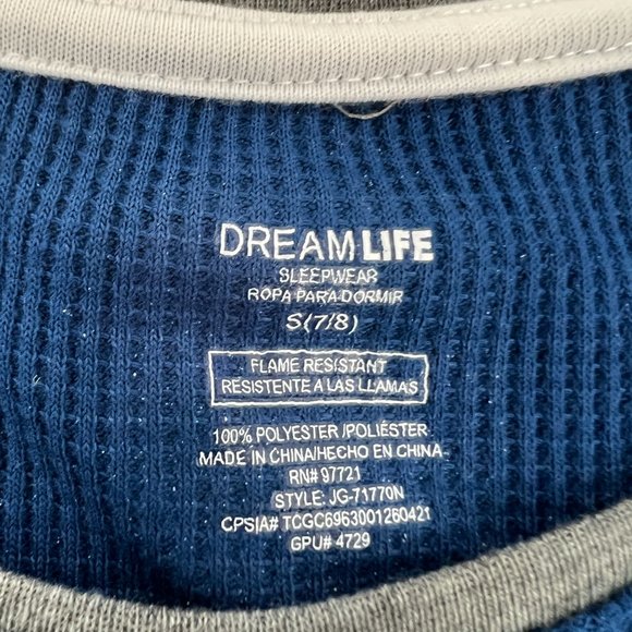 Dream Life Kids Boys' Colorblock Endless Weekend Pajama Top Navy Grey S(7/8) NWT - Picture 5 of 5